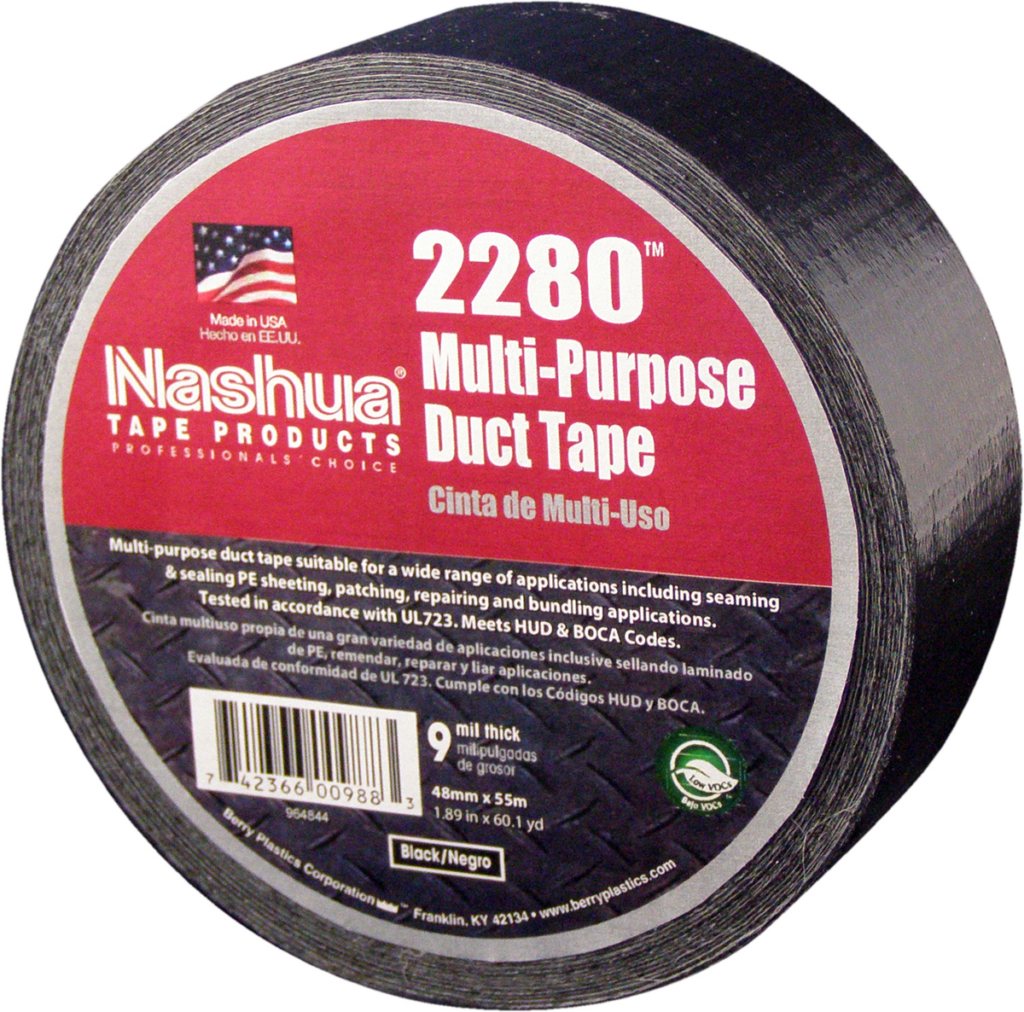 Nashua 2280 multi-purpose duct tape for repairs, bundling, sealing, and contractor applications